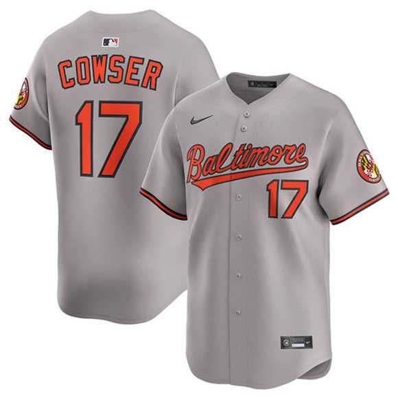 Men%27s Baltimore Orioles #17 Colton Cowser Gray 2025 Limited Stitched Baseball Jersey Dzhi->baltimore orioles->MLB Jersey