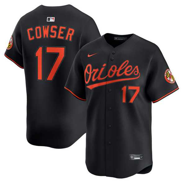 Men%27s Baltimore Orioles #17 Colton Cowser Black 2025 Alternate Limited Stitched Baseball Jersey Dzhi->baltimore orioles->MLB Jersey