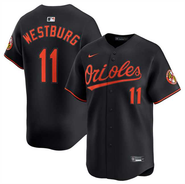 Men%27s Baltimore Orioles #11 Jordan Westburg Black 2025 Alternate Limited Cool Base Stitched Baseball Jersey Dzhi->atlanta braves->MLB Jersey