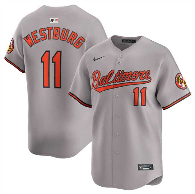 Men%27s Baltimore Orioles #11 Jordan Westburg Gray 2025 Limited Cool Base Stitched Baseball Jersey Dzhi->baltimore orioles->MLB Jersey
