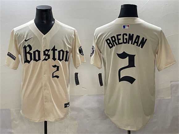 Men%27s Boston Red Sox #2 Alex Bregman Cream Gothic Vapor Limited Stitched Baseball Jersey->baltimore orioles->MLB Jersey