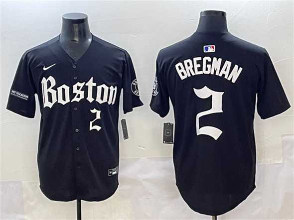 Men%27s Boston Red Sox #2 Alex Bregman Black Gothic Vapor Limited Stitched Baseball Jersey->baltimore orioles->MLB Jersey