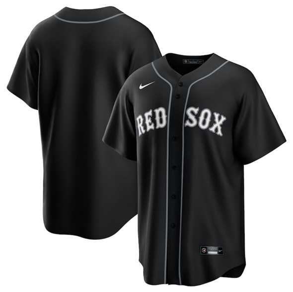 Mens Boston Red Sox Blank Black Lights Out Limited Stitched Baseball Jersey Dzhi->boston red sox->MLB Jersey