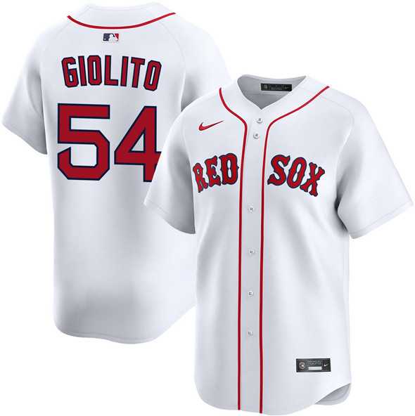 Mens Boston Red Sox #54 Lucas Giolito White 2024 Home Limited Stitched Baseball Jersey Dzhi->boston red sox->MLB Jersey