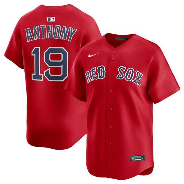Mens Boston Red Sox #19 Roman Anthony Red 2024 Alternate Limited Stitched Jersey Dzhi->boston red sox->MLB Jersey
