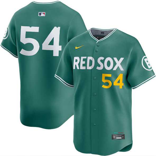 Mens Boston Red Sox #54 Lucas Giolito Green 2025 City Connect Limited Stitched jersey Dzhi->boston red sox->MLB Jersey