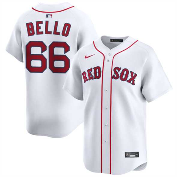 Mens Boston Red Sox #66 Brayan Bello White 2024 Home Limited Stitched Baseball Jersey Dzhi->boston red sox->MLB Jersey