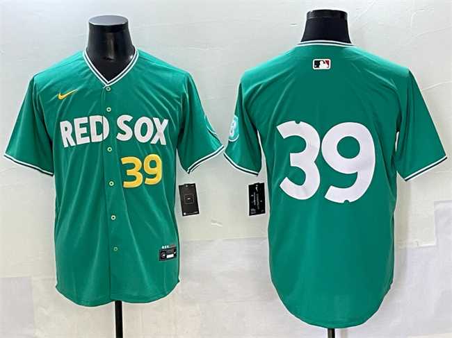 Mens Boston Red Sox #39 Marcelo Mayer Green 2025 City Connect Limited Stitched Baseball Jersey->boston red sox->MLB Jersey