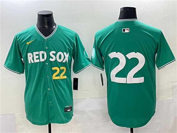 Mens Boston Red Sox #22 Garrett Whitlock Green 2025 City Connect Limited Stitched Baseball Jersey->boston red sox->MLB Jersey