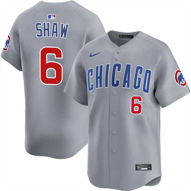 Men%27s Chicago Cubs #6 Matt Shaw Gray Limited Stitched Baseball Jersey Dzhi->chicago cubs->MLB Jersey