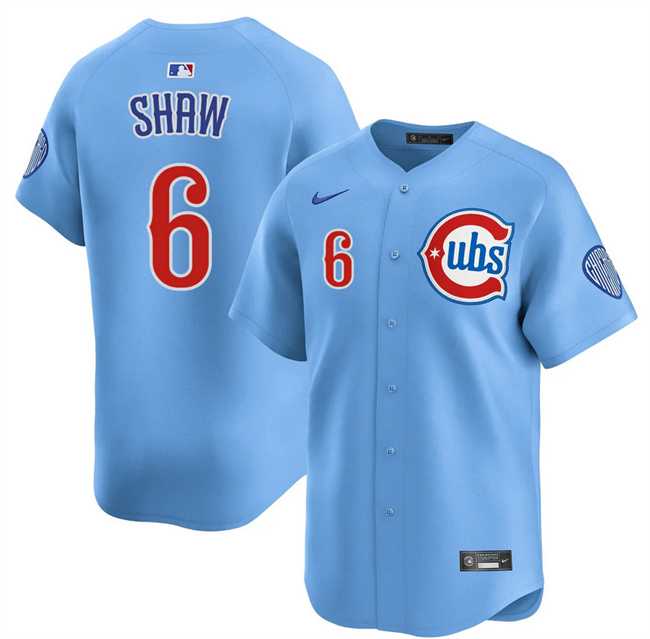 Men%27s Chicago Cubs #6 Matt Shaw Blue 2024-25 2nd Alternate Limited Stitched Baseball Jersey Dzhi->chicago cubs->MLB Jersey