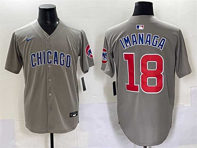Men%27s Chicago Cubs #18 Shota Imanaga Gray Limited Stitched Baseball Jersey->chicago cubs->MLB Jersey