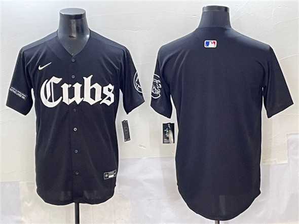 Men%27s Chicago Cubs Blank Black %27Gothic North Side Edition%27 Vapor Premier Limited Stitched Baseball Jersey->chicago cubs->MLB Jersey