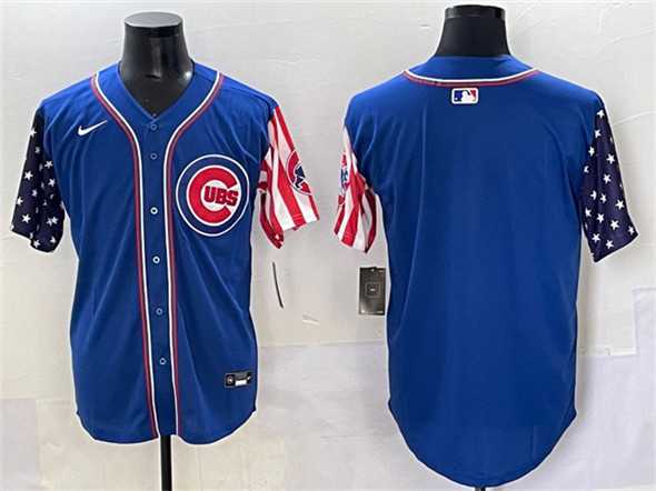 Men%27s Chicago Cubs Blank Royal 2025 Independence Day Vapor Premier Limited Stitched Baseball Jersey->chicago cubs->MLB Jersey