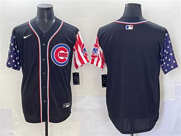 Men%27s Chicago Cubs Blank Black 2025 Independence Day Vapor Premier Limited Stitched Baseball Jersey->chicago cubs->MLB Jersey
