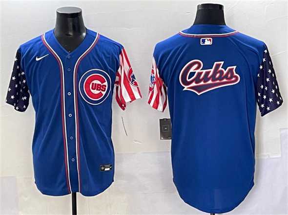 Men%27s Chicago Cubs Team Big Logo Royal 2025 Independence Day Vapor Premier Limited Stitched Baseball Jersey->chicago cubs->MLB Jersey