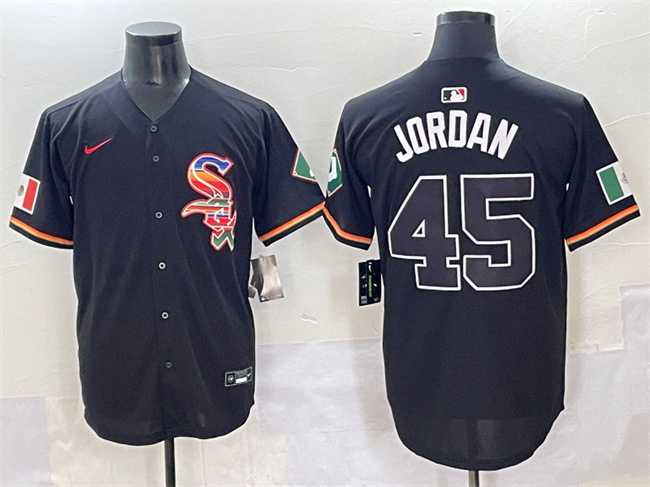 Mens Chicago White Sox #45 Michael Jordan Black Mexico Limited Stitched Baseball Jersey->chicago white sox->MLB Jersey