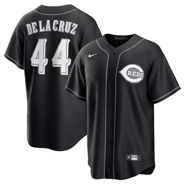 Men%27s Cincinnati Reds #44 Elly De La Cruz Black Lights Out Limited Stitched Baseball Jersey Dzhi->cincinnati reds->MLB Jersey