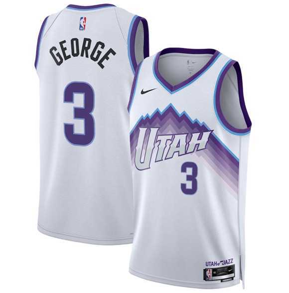 Mens Utah Jazz #3 Keyonte George White 2025 Association Edition Stitched Jersey Dzhi->utah jazz->NBA Jersey