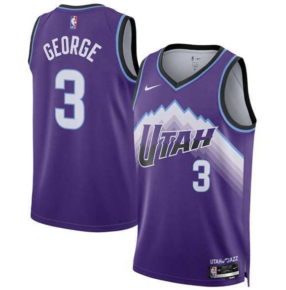 Mens Utah Jazz #3 Keyonte George Purple 2025 Icon Edition Stitched Jersey Dzhi->utah jazz->NBA Jersey