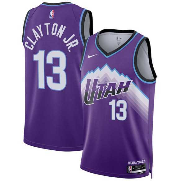 Mens Utah Jazz #13 Walter Clayton Jr. Purple 2025 Icon Edition Stitched Jersey Dzhi->utah jazz->NBA Jersey