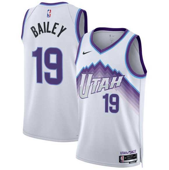 Mens Utah Jazz #19 Ace Bailey White 2025 Association Edition Stitched Jersey Dzhi->utah jazz->NBA Jersey