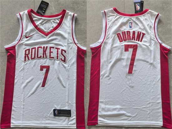 Men%27s Houston Rockets #7 Kevin Durant White 2025 Association Edition Stitched Jersey->nba youth jerseys->NBA Jersey