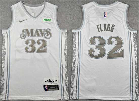 Men%27s Dallas Mavericks #32 Cooper Flagg White 2025 City Edition Stitched Basketball Jersey->san antonio spurs->NBA Jersey