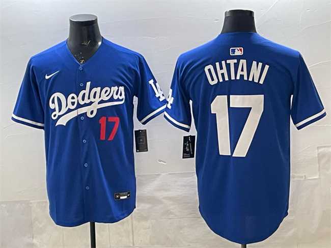 Men%27s Los Angeles Dodgers #17 Shohei Ohtani Royal Limited Stitched Jersey->los angeles dodgers->MLB Jersey