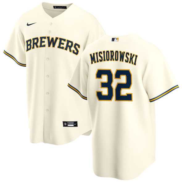 Men%27s Milwaukee Brewers #32 Jacob Misiorowski Cream 2025 Stitched Baseball Jersey Dzhi->milwaukee brewers->MLB Jersey