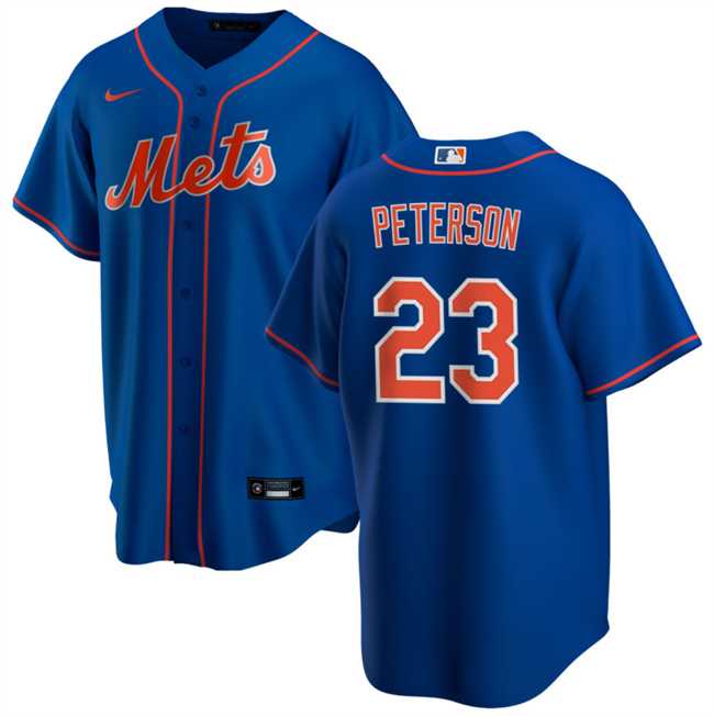 Men%27s New York Mets ##23 David Peterson Royal Cool Base Stitched Baseball Jersey Dzhi->new york mets->MLB Jersey