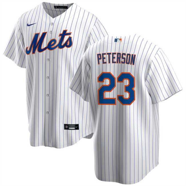 Men%27s New York Mets #23 David Peterson White Cool Base Stitched Baseball Jersey Dzhi->new york mets->MLB Jersey