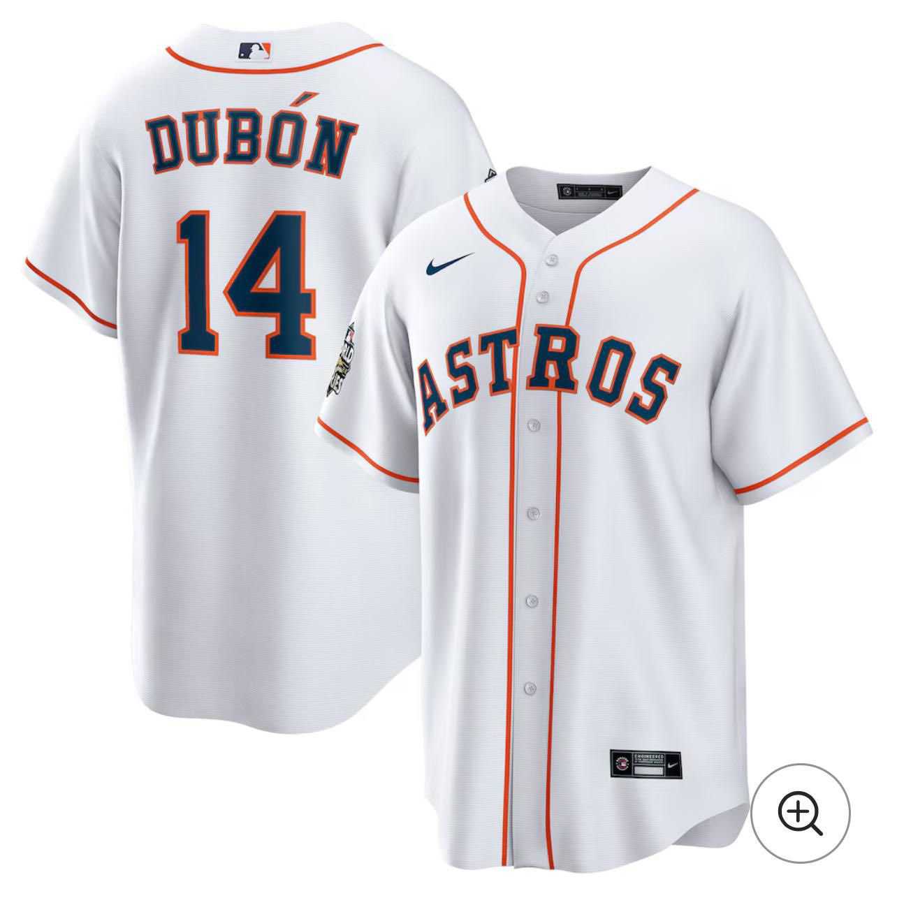 Men%27s Houston Astros #14 Mauricio Dubon Nike White Home Jersey Dzhi->cleveland guardians->MLB Jersey