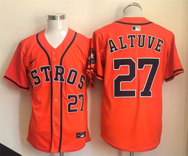 Men%27s Houston Astros #27 Jose Altuve Orange Limited Stitched Jersey->houston astros->MLB Jersey