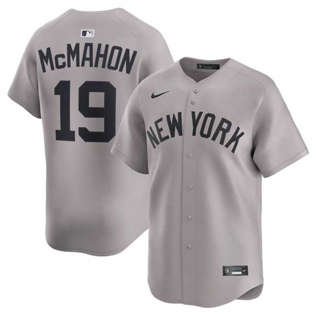 Men%27s New York Yankees #19 Ryan McMahon Grey 2025 Limited Stitched Jersey Dzhi->miami marlins->MLB Jersey
