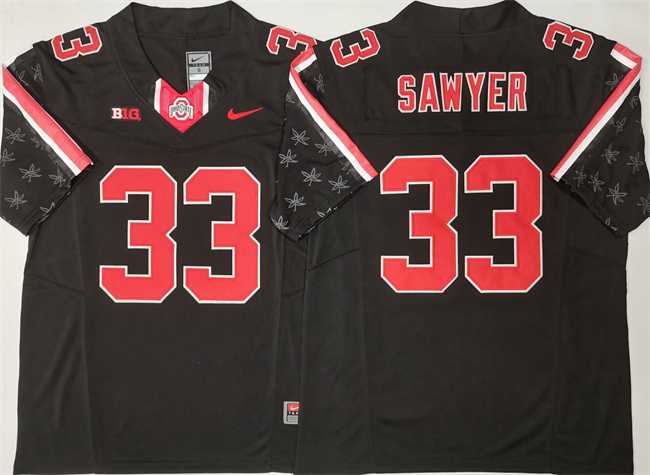 Mens Ohio State Buckeyes #33 Jack Sawyer Black 2025 F.U.S.E. Limited Stitched Jersey->ohio state buckeyes->NCAA Jersey