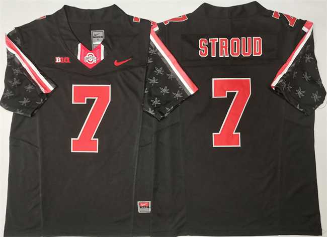 Mens Ohio State Buckeyes #7 C.J. Stroud Black 2025 F.U.S.E. Limited Stitched Jersey->ohio state buckeyes->NCAA Jersey