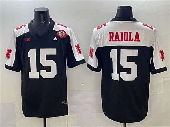 Men%27s Nebraska Cornhuskers #15 Dylan Raiola Black Alternate 2024 F.U.S.E. With Patch Vapor Limited Stitched Football Jersey->lsu tigers->NCAA Jersey