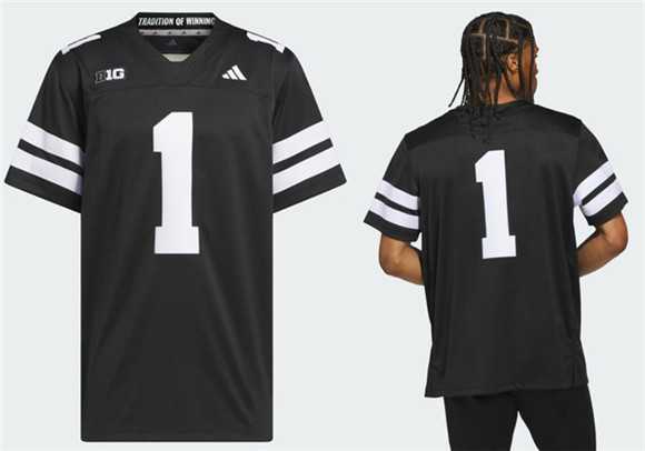 Men%27s Nebraska Cornhuskers #1 Black Stitched Football Jersey->lsu tigers->NCAA Jersey