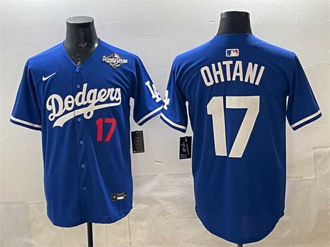 Men%27s Los Angeles Dodgers #17 Shohei Ohtani Royal 2025 World Series Limited Stitched Jersey->los angeles dodgers->MLB Jersey