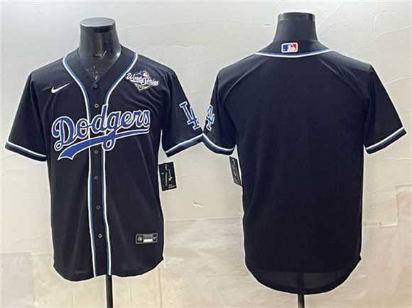 Men%27s Los Angeles Dodgers Blank Black Fashion 2025 World Series Cool Base Stitched Jersey->los angeles dodgers->MLB Jersey