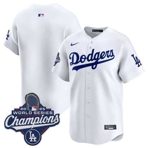 Men%27s Los Angeles Dodgers Blank White 2025 Champions Stitched Jersey->los angeles dodgers->MLB Jersey