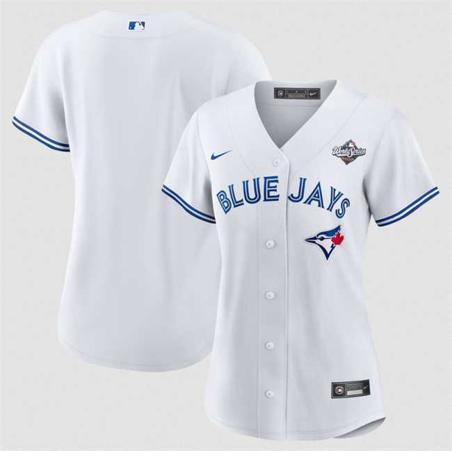 Women%27s Toronto Blue Jays Blank White 2025 World Series Home Cool Base Stitched Jersey Dzhi->nba shorts->NBA Jersey
