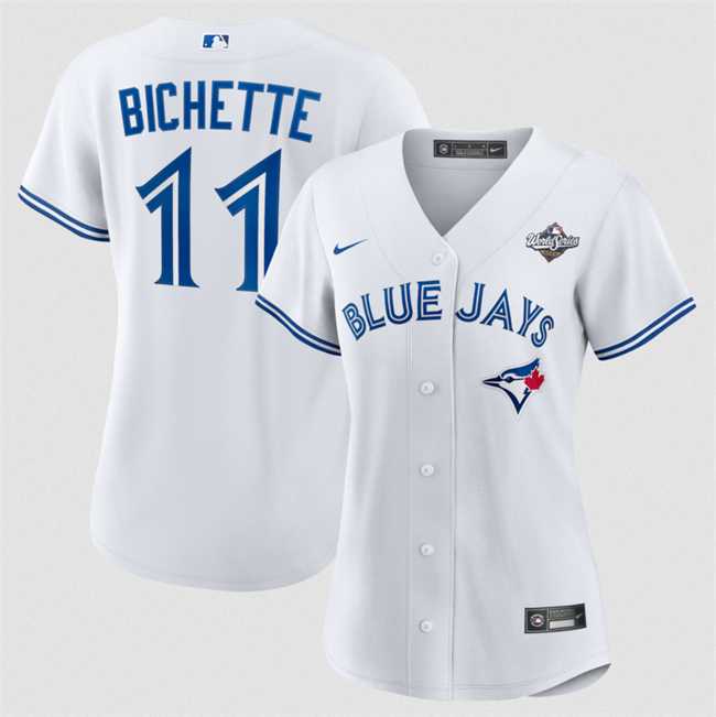 Women%27s Toronto Blue Jays #11 Bo Bichette White 2025 World Series Home Cool Base Stitched Jersey Dzhi->mlb womens jerseys->MLB Jersey