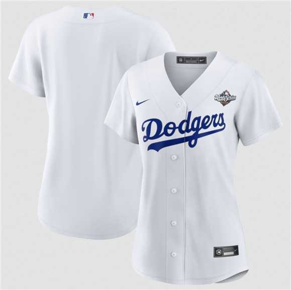 Women%27s Los Angeles Dodgers Blank White 2025 World Series Home Cool Base Stitched Jersey Dzhi->mlb womens jerseys->MLB Jersey