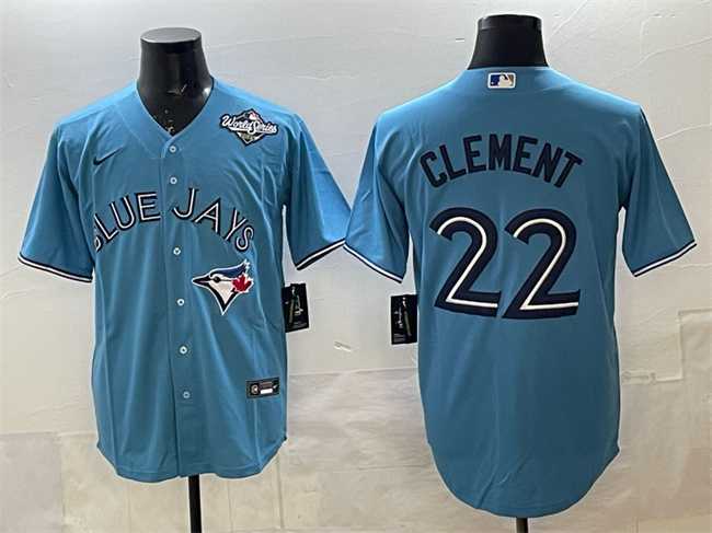 Mens Toronto Blue Jays #22 Ernie Clement Royal 2025 World Series Cool Base Stitched Jersey->toronto blue jays->MLB Jersey