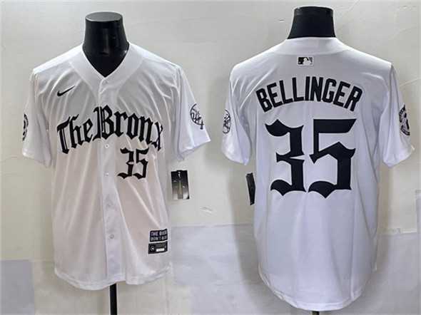 Mens New York Yankees #35 Cody Bellinger White Gothic Legacy Edition Vapor Premier Limited Stitched Baseball Jersey->new york yankees->MLB Jersey