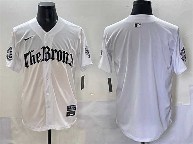 Mens New York Yankees Blank White Gothic Legacy Edition Vapor Premier Limited Stitched Baseball Jersey->new york yankees->MLB Jersey
