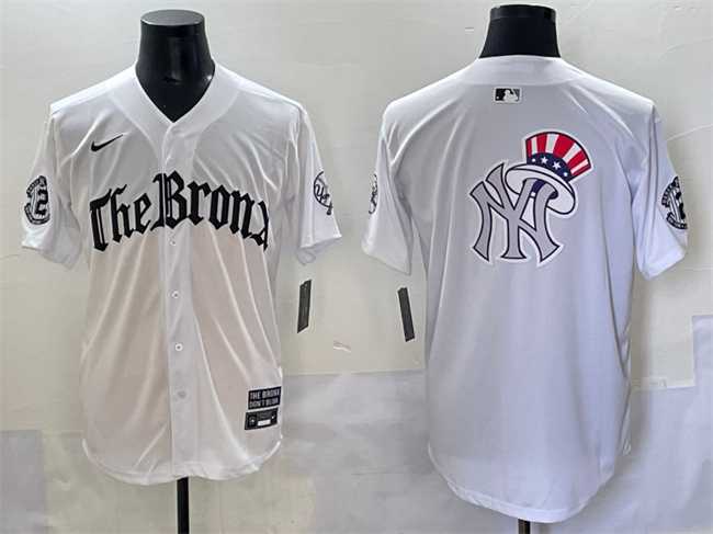 Mens New York Yankees Team Big Logo White %27Gothic Legacy Edition%27 Vapor Premier Limited Stitched Baseball Jersey->new york yankees->MLB Jersey