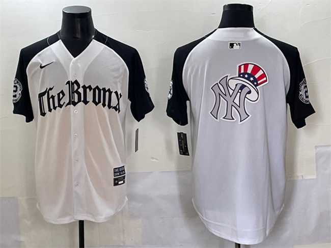 Mens New York Yankees Team Big Logo White Black Gothic Legacy Edition Vapor Premier Limited Stitched Baseball Jersey->new york yankees->MLB Jersey